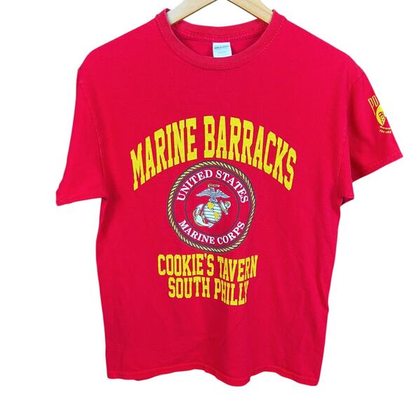 Vintage Men's Marine Barracks Cookie's Tavern South Philly Semper Fi T - M - Picture 1 of 5
